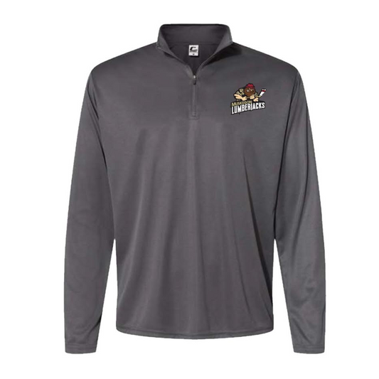 Adult Performance 1/4 Zip Long Sleeve (Grey, Embroidered)