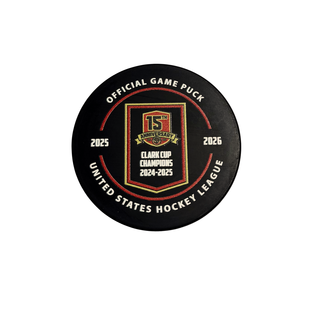 Clark Cup Banner Puck