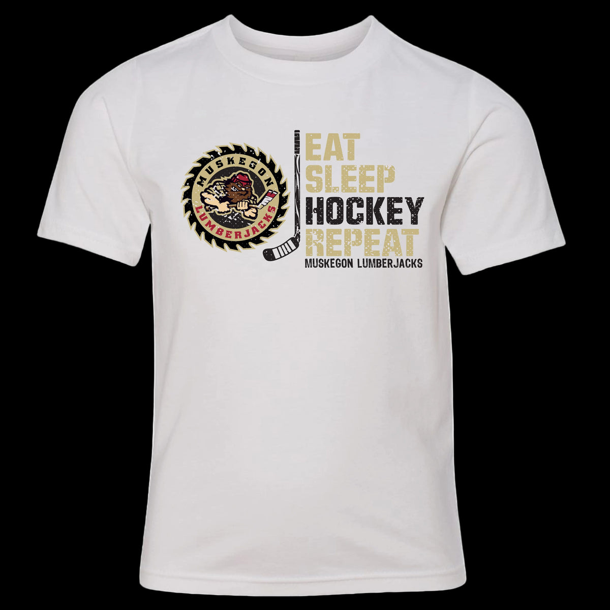 Youth "Eat Sleep Hockey Repeat" Tee
