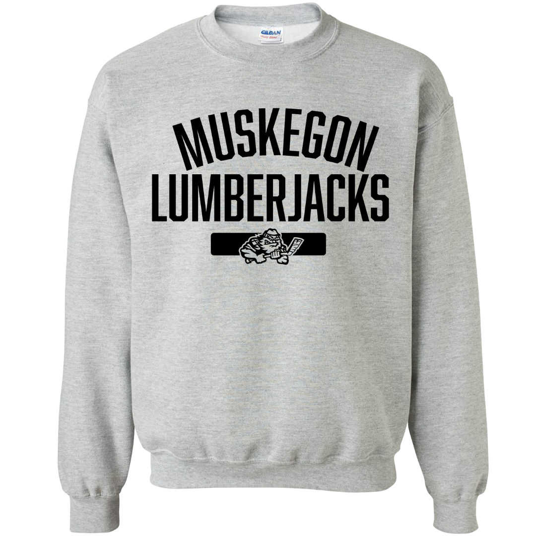 Grey Muskegon Crewneck – Muskegon Lumberjacks